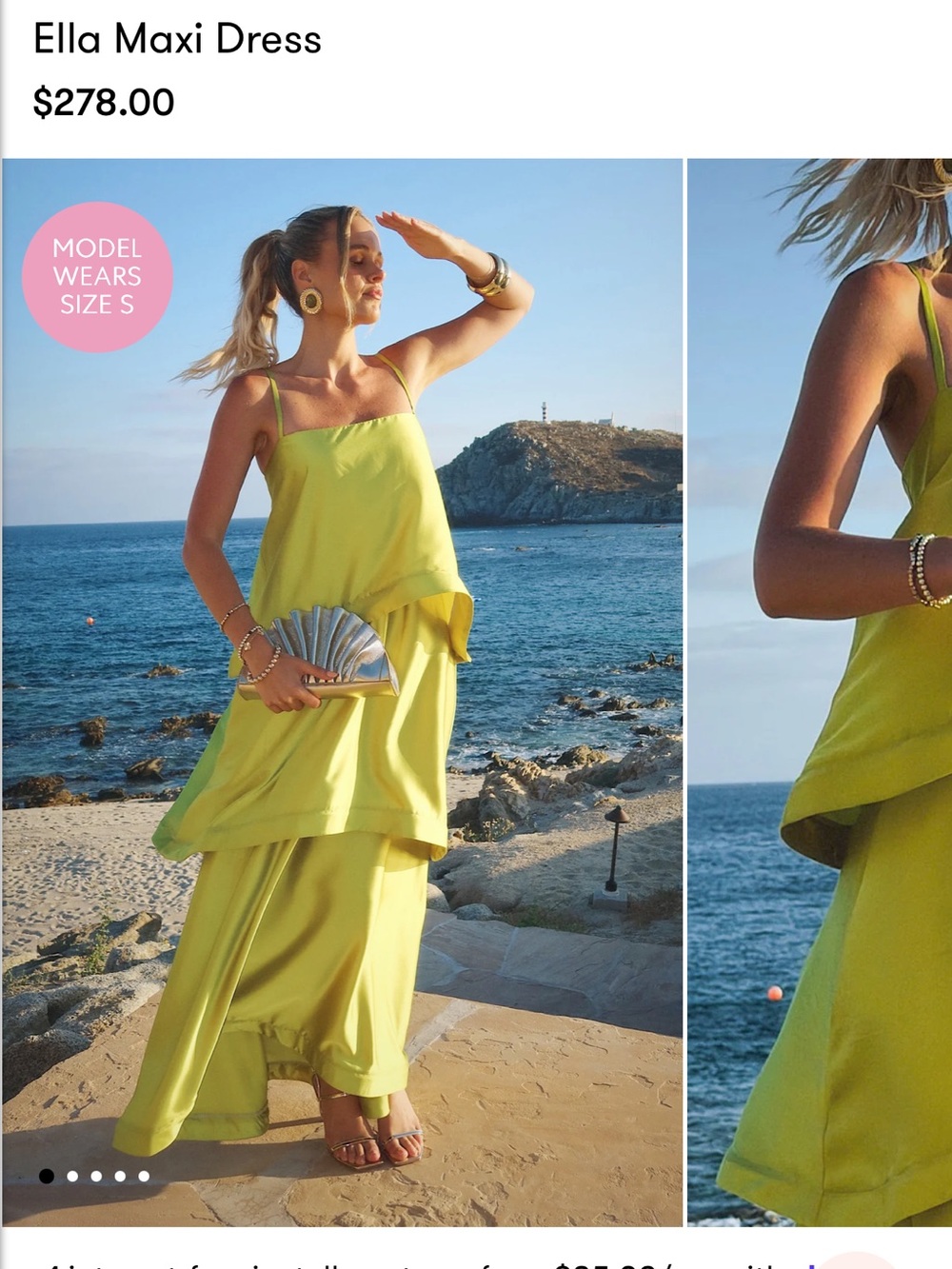 Show me your mumu Ella maxi dress Chartreuse Luxe Satin